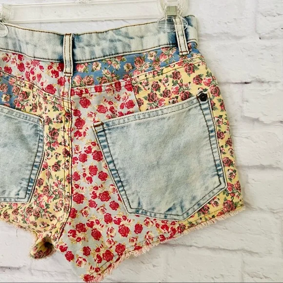 Farm Rio Floral Denim Shorts - Picture 8 of 13